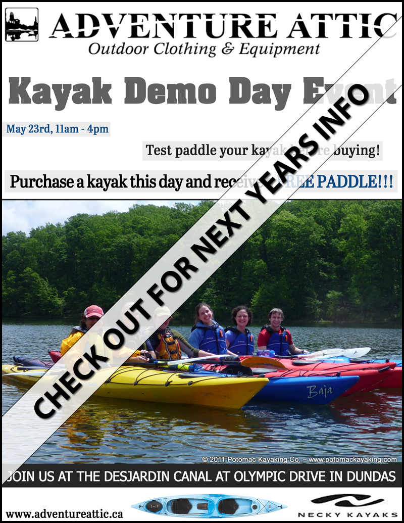 Kayak Demo Days Event with Adventure Attic